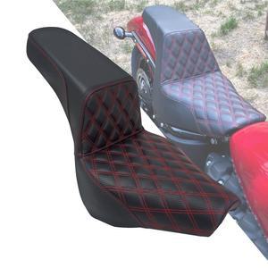 할리 소프트테일 스트리트 밥 FXBB FXBBS 2018 2025 스탠다드 FXST 2020 레드 스티칭 를 위한 HDBUBALUS 모터사이클 운전석 조수석 시트