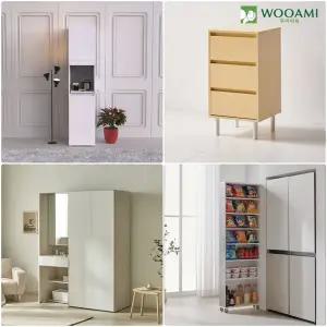 우아미가구 미토 냉장고 옆 틈새 낮은 수납장 160