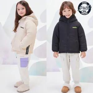 [팬콧키즈] 테이핑 후드 집업 패딩_PKTHIJP04U