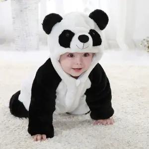 팬더 변신 방한복 수트 우주복 곰돌이 팬더슈트 겨울 외출복 귀여운 아기 방한 수트