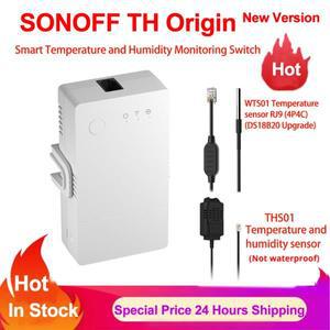 Sonoff TH Origin 16A 온도 및 습도 모니터링 스위치 THS01 RL560 센서 스마트 홈 전화 앱 Ewelink Alexa