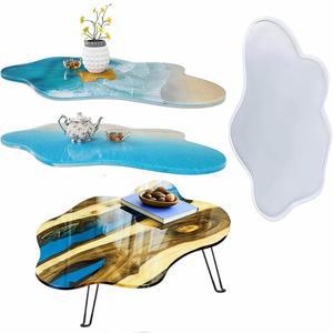 24 인 에폭시 테이블 몰드, 수지 실리콘 인조 아가트 트레이, 서빙 보드, 코스터, 홈 데코 제작을 위한 대형 트레이 몰드