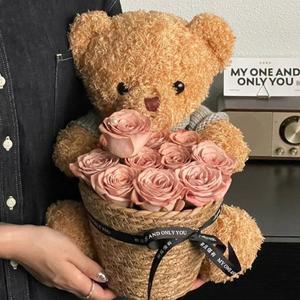 곰인형 꽃다발 선물 졸업식 입학식 생일선물