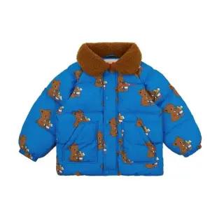 [롯데백화점]베베드피노 올오버 위티 베어 덤블카라 웰론 점퍼 BP44JP312_BL