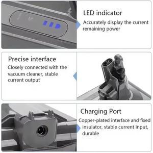 100% 리튬 교체 배터리, 25.2V, 12800mAh, Dyson Cyclone V10 absolute SV12 V10 진공 청소기에 사용됨