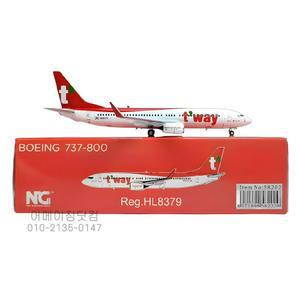 스말켓 티웨이 항공 비행기모형 모델 B737800 항공기 다이캐스트