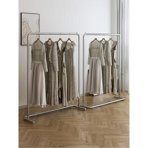 매장용 옷거치대 옷방 80 스테인레스 길이 두꺼운행거 130 업소용행거 스틸 백화점행거 스텐옷걸이 높이 드레스룸