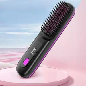 무선 매직 고데기 파우치포함 휴대용 여행 간편한 빗고데기 대용량배터리