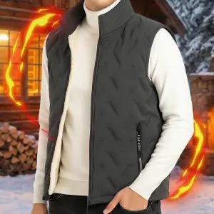 남성 패딩조끼 양털안감 겨울 방한 3중 보온 출퇴근용 작업복 등산 낚시 2컬러
