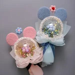 츄파춥스 사탕꽃다발 학예회 발표회 연주회 축하 재롱잔치 졸업식 머리띠 캔디볼 조명꽃다발