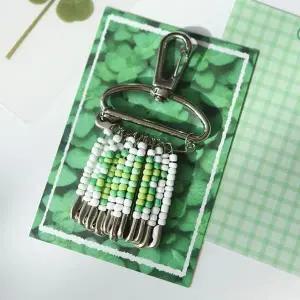 [하프클럽/]미니 비즈발 키링 만들기 세트 시즌2 PIN 키트 네잎클로버 DIY 클