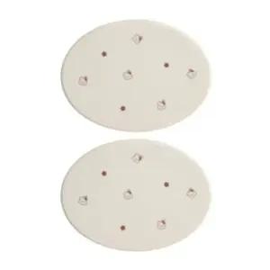 블루마마 실리콘 유아식기 간식 접시 토끼크림 X2