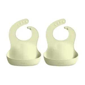 블루마마 실리콘 턱받이 유아 이유식 준비물 그린빈X2