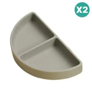 블루마마 실리콘 유아 식판 토핑 이유식 그린 X 2개