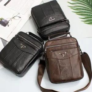 [하프클럽/]남자 가죽 미니 크로스백 남성 데일리 여행 보조 가방