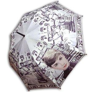 [헬로레인캣츠] 로마의휴일-오드리햅번 자동 명화 장우산(W)