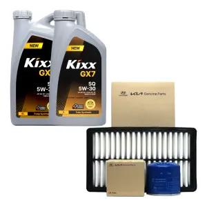 그랜저HG 2.4 가솔린 엔진오일 킥스 GX7 5W30 5리터 순정 오일필터 에어필터