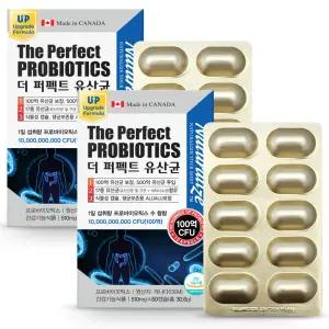 네추럴라이즈 더 퍼펙트 유산균 510mg x 60캡슐 2통 4개월분 100억 17종 유산균 프로바이오틱스 포스트 프리바이오틱스 프롤린