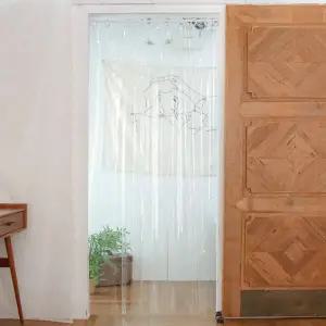 초음파 0.15t 현관중문용 비닐커튼 투명 우레탄 방풍 방한 158x235cm