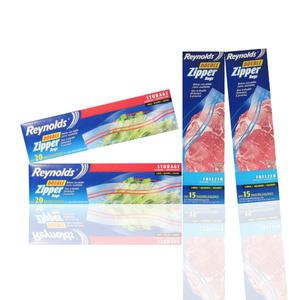 레이놀즈 프리미엄 더블락 지퍼백 대형 냉동+냉장 지퍼백 4세트