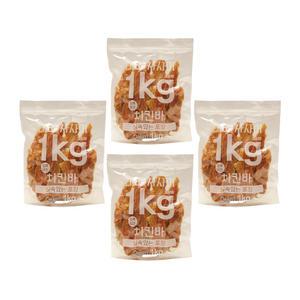 테비 사사미 1kg 치킨바 x4봉 대용량 강아지간식