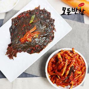 [모든반찬] 무말랭이무침 1kg+깻잎무침 1kg 반찬2종세트