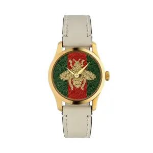 YA1265009 G타임리스 여성 가죽 쿼츠 27mm