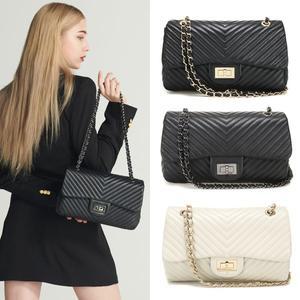 [세라]스튜디오세라 소가죽 V 퀼팅 체인 크로스백 H16H521 5color