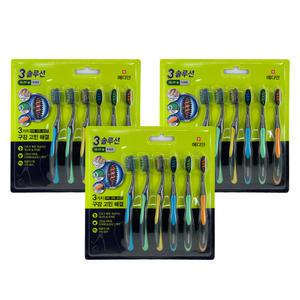 메디안 트리플솔루션 대나무 미세모(3+3) 칫솔 3개