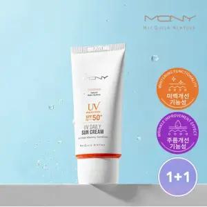 [1+1]  UV 데일리 선크림 50ml 2종  옵션 택1)  SPF50+PA+++ 파데프리 톤업선크림
