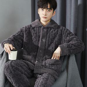 남성 겨울잠옷 상하세트 겨울 홈웨어 빅사이즈 파자마 커플