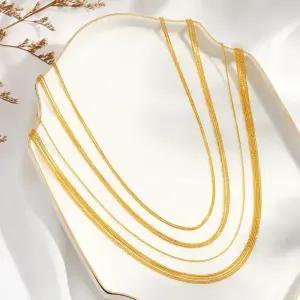 [골드팡] 24k 순금 스테디링크투라인 목걸이