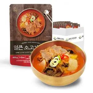 [엠에스푸드]쏘리맘 사골육수 얼큰소고기국밥 25개 1box 대용량 사업자용