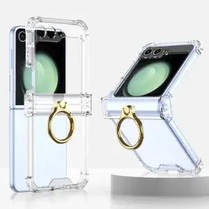 갤럭시 Z플립6 케이스 힌지보호 핑거링 하드 투명 풀커버 OZFL6-A3