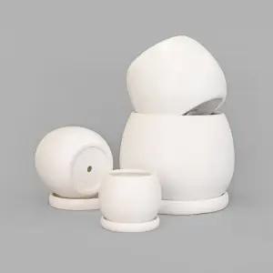 마이플랜트 항아리볼 세라믹 화분 인테리어 도자기 화분받침 세트 10호