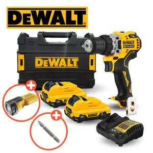 디월트 DCD701D2 12V 충전 컴팩트 드릴 드라이버 2.0Ah 배터리 2개 세트