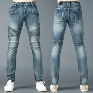 28-38 제이로드 슬림 일자 빅사이즈 스판 오토바이 남성청바지 작업복 라이더 빈티지 중청 프리미엄 CK8300