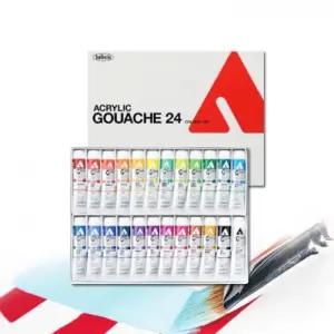 HGR 홀베인 아크릴 과슈 물감set 20ml 24색불투명물감