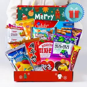 크리스마스 루돌프3호 아담 사이즈 패키지형 종합과자선물세트 간식꾸러미 손잡이 박스 단체