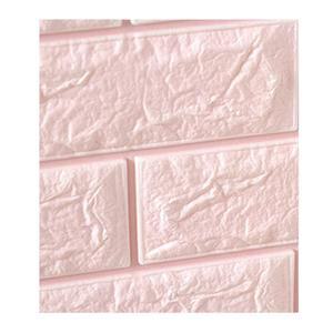 고급 디자인 단열벽지 벽돌 폼블럭 스티커 벽지 100X20m 분홍색