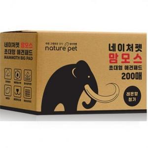 네이처펫 맘모스 초대형 애견패드 레몬향, 76 x 60 cm, 200개입, 1개 one option