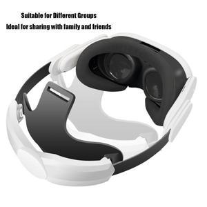 메타 퀘스트 3/2 엘리트 헤드 스트랩, PU 가죽, 편안한 압력 조절 가능, 어린이 머리 크기와 호환 가능, VR
