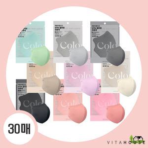 에어데이즈 KF94 컬러핏 마스크 x 30매 미세먼지 황사 C타입 새부리형 일회용 V