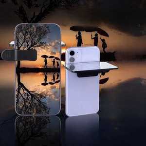 2개입 휴대폰 카메라 반사경 배경 촬영 클립 거울 반전 사진