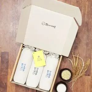 25년 햅쌀출시 / 1KgX3개 선물세트 (백미2개, 7분도1개)/선물용 답례품 단체선물