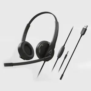 크리에이티브 HS-230 3.5mm/USB-A 유선 연결 지원 업무용 헤드셋