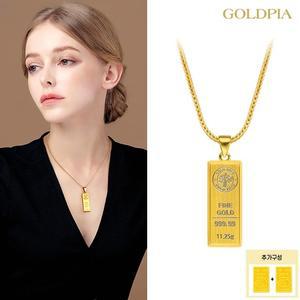 [골드피아]24K 순금 로열 골드바 목걸이 15g