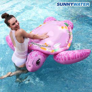 써니워터 특대형 거북이 튜브 핑크 물놀이튜브 라이드온 보트 수영용품 대형 에어베드