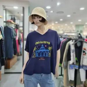 베네통/애플아울렛/소매 주름 브이넥 니트/BAKPB5531