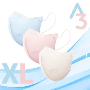 A3 새부리형 특대형 마스크 100매 컬러 연베이지 연핑크 하늘 귀안아픈 빅사이즈 얼큰이 초대형 쿨 여름용